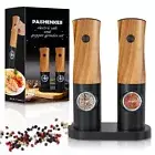 Electric Salt and Pepper Grinder Set - Salt and Pepper Shakers Set Automatic ...