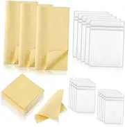 Beatifufu 1 Set Transparent Jewelry Bags with Cleaning Cloths Multi Function Storage for Earrings Necklaces Bracelets Durable and Reusable Package Supplies