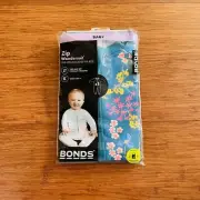 Bonds Baby Wendys Wildflowers Teal Blue Floral Zip Wondersuit BNIP Size 00