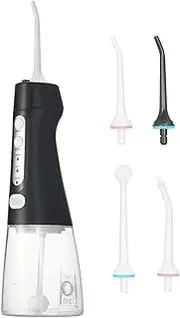 SaZaK Water Flosser Cordless Oral Irrigator with 3 Modes 300ML Water Tank for Teeth Cleaning IPX7 Waterproof Portable USB Rechargeable Electric Water Flossing Device