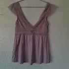 Tahari Lace Tank Top Mauve Med NWT