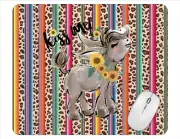 Serape Donkey Computer Non Slip Custom Mouse Pad Handmade