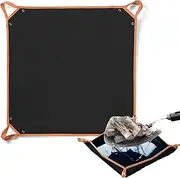 Outdoor Grill Mat - with Handle Fireproof Pad for Wood Stove | -Sided Wood Stove Mat Silicone Coating High Temperature-Resistant for BBQ