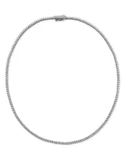 Bloomingdale's Fine Collection Certified Colorless Diamond Classic Tennis Necklace in 14K White Gold, 5.5 ct. t. w.