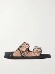 Birkenstock 1774 - Arizona Snake-effect Leather Sandals - Snake print - IT39