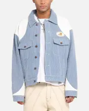 [HONOR THE GIFT] Honor The Gift Color Blocked Trucker Jacket Indigo - Size XL XL Indigo