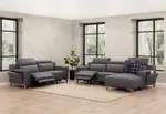 GAGE FABRIC 3 Seater Sofa with Electric Recliner and RHF Chaise