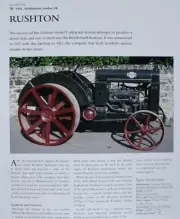 Rushton Tractor Picture Article Sheet Out of Print Farm Wall Art Display