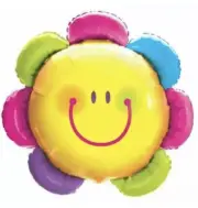 Funny Face Flower 32 Inch Foil Balloon Shape
