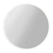 TOOLKISS 60cm LED Wall Mirror – Round Bathroom Mirror with Light, Anti-Fog, Touch Control, 3 Lighting Modes (Daylight/Cool White/Warm Yellow) – Elegant Silver Decor Mirror