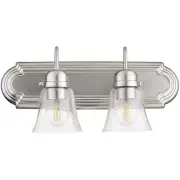 Quorum International 5094-2-265 Fort Worth Bathroom Vanity Light Satin Nickel