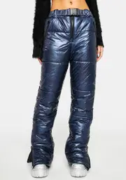 [Club Exx] Navy Subzero Metallic Snow Pants