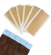 Ecojunmi Waterproof Hair Extension Tape Tabs, Double Sided Tapes for Hair Extension Replacement Tape Strong No-Residue Tapes 4cm * 0.8cm (72, Brown)