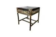 CR Havana Rattan Framed Glass Top Side Table