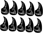 NULYLU 10Pcs Water Drop Shaped Guitar Pickguards Durable Plates for Acoustic Guitars Patterns for Personalization present
