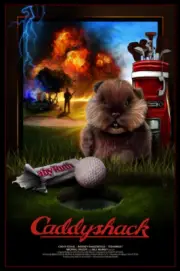 Caddyshack Chevy Chase Gopher Golf Movie Film Poster Giclee Print 16x24 Mondo
