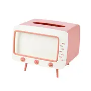 Cute Multifunction Tissue Box Holder Square For Home Kawaii Desktop Decor Tv Tissue Box Case Pink Phone Holder Storage Organizer