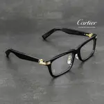 CARTIER CT0420OA 卡地亞品牌眼鏡｜時尚大臉方框個性復古板材黑色全框眼鏡 男生品牌眼鏡框【幸子眼鏡】