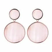 Bronzallure Stone Double Disc Drop Earrings