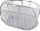 Collapsible Laundry Basket, Foldable Mesh Hamper for Laundry, Toys, Travel, Grey