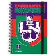Fremantle Dockers AFL A4 Spiral Hard Cover Mascot Notebook