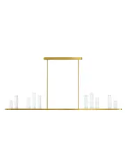 Made by Mayfair Panama 10 Light LED Colour-Shifting Pendant in Solid Brass with Spanish Alabaster