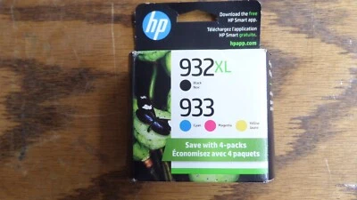 HP 932XL Black & HP 933 Color Ink Set N9H62FN CN053AN N9H56FN Exp OCT 2025