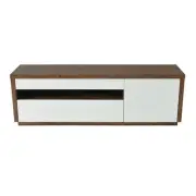 Queenie TV Stand Cabinet Entertainment Unit 1.68m - Antique Oak / High Gloss White