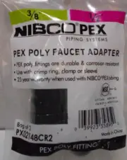 Lot of 3 New Nibco PX02148CR2 Pex Male Coupling Adapters, 1/2" X 3/8"