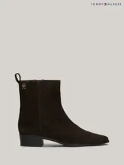 Tommy Hilfiger Low Cowboy Flat Suede Brown Boots (AC2027) | $197