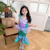 在飛比找ETMall東森購物網優惠-兒童節cosplay演出服美人魚公主裙迪士尼女童連衣裙寶寶生