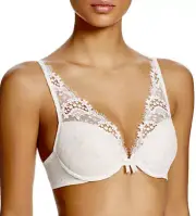 Simone Perele Wish Triangle Contour Push-up Bra 12B347 Natural 30D NWT $110