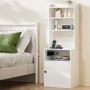 140cm Artiss Bedside Table Storage Cabinet Nightstand Charging Station