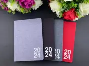 2024 Linen Hard Cover A5 Diary Week To View School Business Office WTV Planner