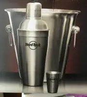Hard Rock Cafe Stainless Steel Barware Set - BRAND NEW - Box open once - picture