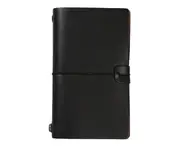 Traveler Journal Diary Loose-leaf Notebook Pen Holder Record Book Stationery-S Black