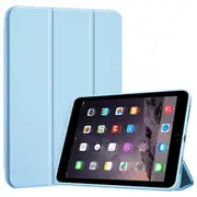 For Apple iPad Air 2 9.7 inch Folio Leather Smart Magnetic Flip Stand Case Cover (Sky Blue)
