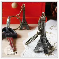 在飛比找樂天市場購物網優惠-巴黎鐵塔鑰匙圈 艾菲爾鐵塔 復古風鐵塔 鑰匙扣 鑰匙環 生活