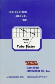 Eico 625 Tube Tester users manual & schematic with tube data, reprint