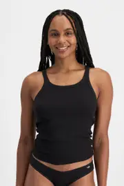 [Bonds] Bonds Women's Organics Cotton Chesty Singlet Top in Black Size: 8 8 Black