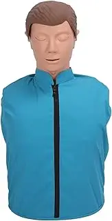 NSXAYIWE Cardiopulmonary Resuscitation Training Manikin, Professional Adult CPR Mannequins Rubber Half Body Artificial Respiration Human Model for Teaching Training