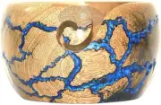 Lichtenberg Wooden Storage Yarn Bowl Bowl Holder Dispenser for Tangle Free Yarn