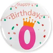 [XAM] Happy Birthday Pins Badges for Boys Girls Women Men First Birthday Round Button Gift It's My Birthday Brooches Birthday Party Tinplate Pin Costume Jewelry
