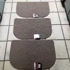 3 Light Brown Kitchen Rug 18 x 27 Mats Non-Skid Latex Backing