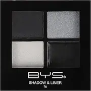 BYS Eyeshadow and Creamy Liner Palette With Applicators, Raven Nights