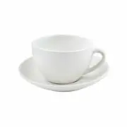 36x Cappuccino Cup & Saucer Set Bianco White 200mL Bevande Tea Coffee Cups
