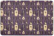 Cute Sheepdog Dogs Purple Extra Large Resuable Diaper Mats Water Resistant Sheet Cover Underpads Changing Pee Mats for Baby Toddler Children 52" L x 34" W