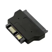 1Pcs SATA 22Pin 7+15 Female Plug To SATA 13 Pin Male Convertor Adapter Black