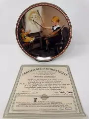1987 Knowles Norman Rockwell "Serious Business” Collector Plate NIB