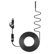 3-in-1 7mm 6LED Rigid Waterproof Endoscope USB Type C Borescope Inspection Camera 5M
